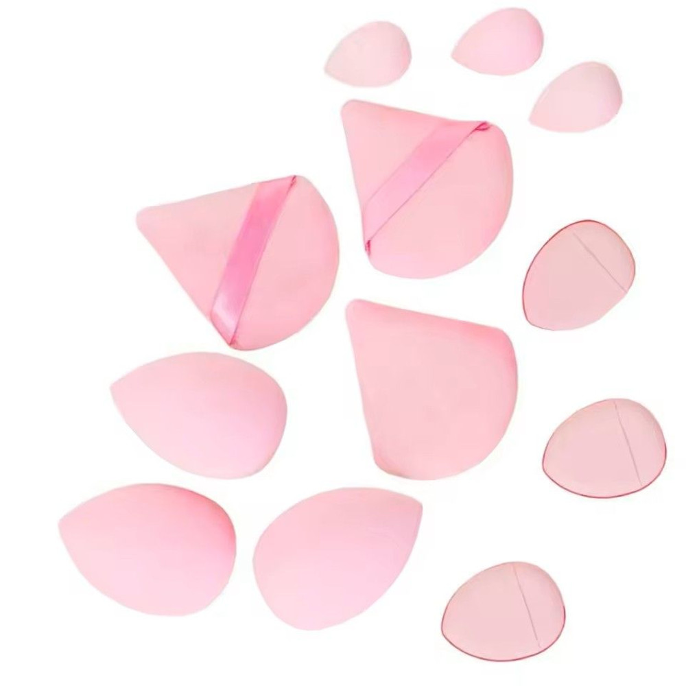 12pcs Makeup Sponge Set Cosmetic Blender Beauty Eggs Velvet Triangle Powder Puff And Finger Puffs 3