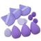 12pcs Makeup Sponge Set Cosmetic Blender Beauty Eggs Velvet Triangle Powder Puff And Finger Puffs 4