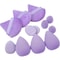 12pcs Makeup Sponge Set Cosmetic Blender Beauty Eggs Velvet Triangle Powder Puff And Finger Puffs 5