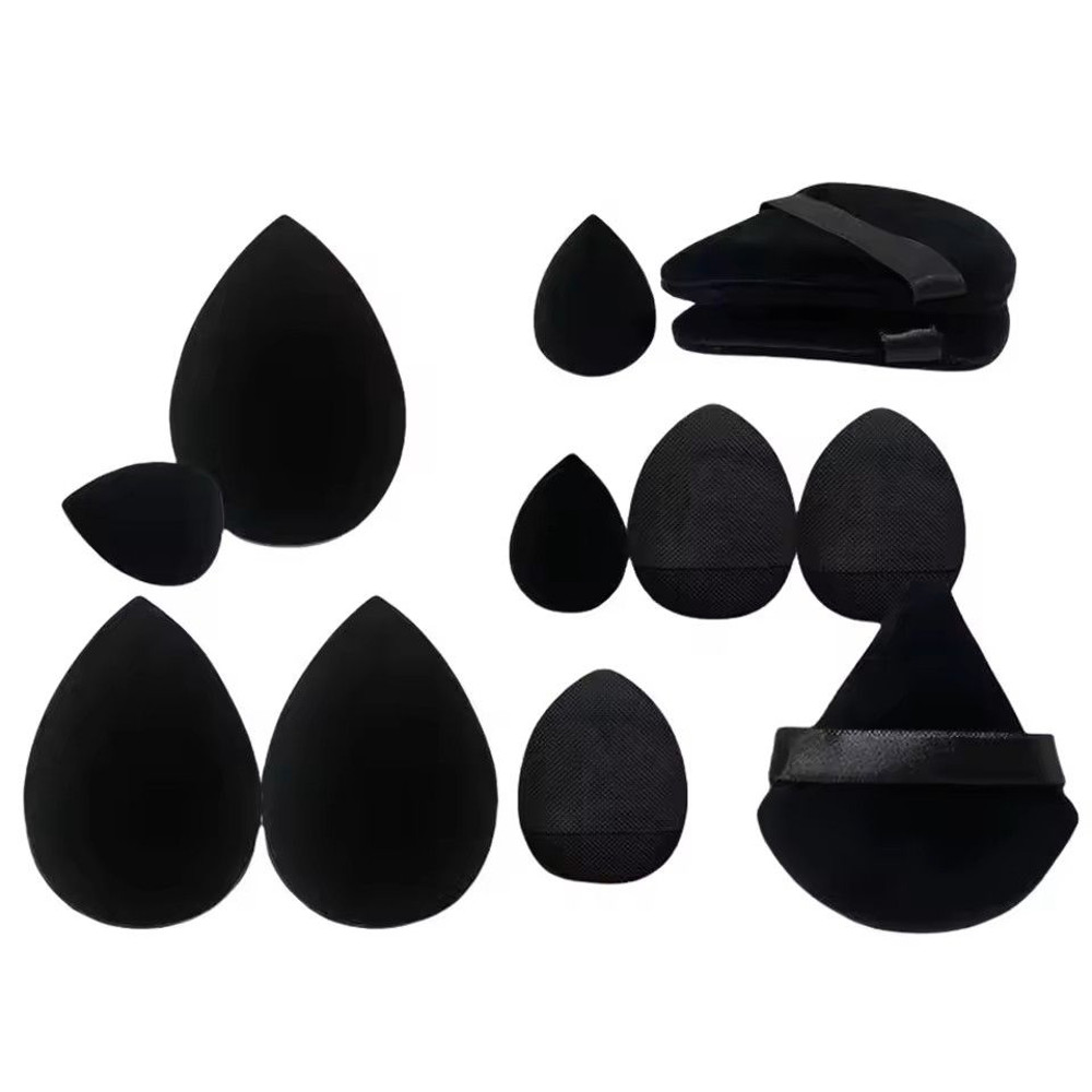 12pcs Makeup Sponge Set Cosmetic Blender Beauty Eggs Velvet Triangle Powder Puff And Finger Puffs 1
