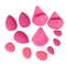 12pcs Makeup Sponge Set Cosmetic Blender Beauty Eggs Velvet Triangle Powder Puff And Finger Puffs 2
