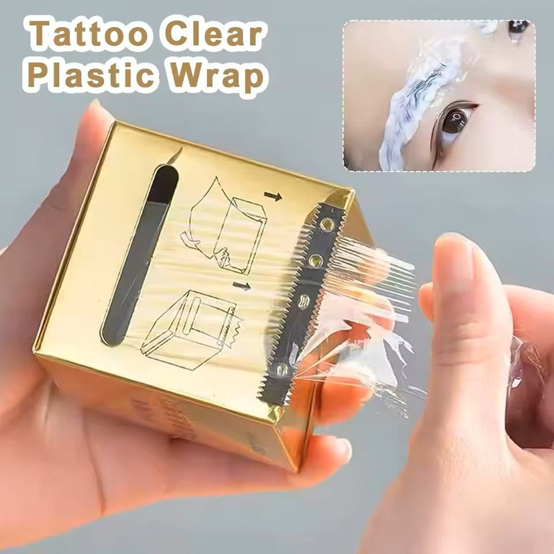 200M Tattoo Clear Plastic Wrap Microblading Film For Permanent Makeup And Eyebrow Tattoo Protection 1