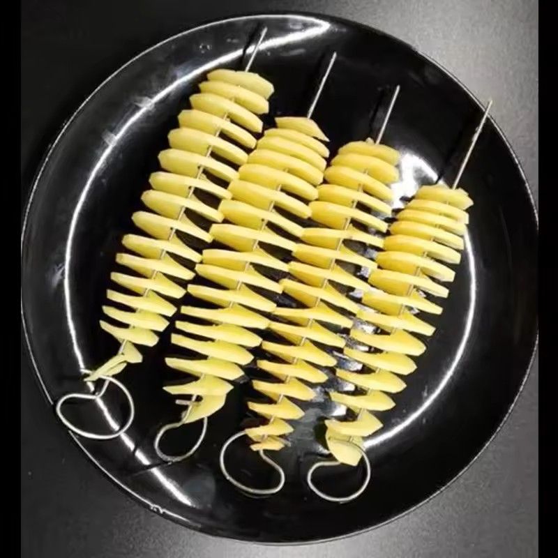 Whirlwind Potato Spiral Cutter Potato Tower Maker Vegetable Spiral Slicer Creative Kitchen Gadge 11