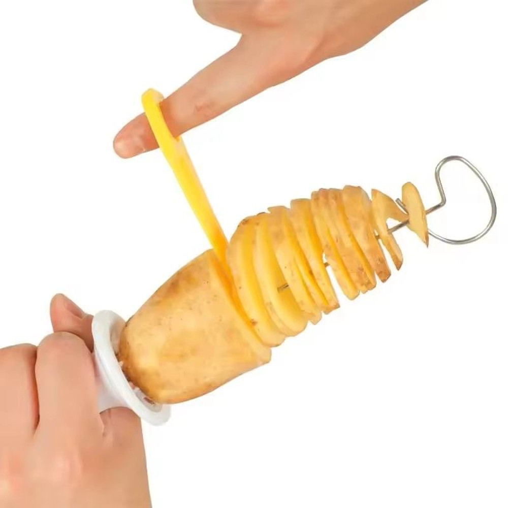 Whirlwind Potato Spiral Cutter Potato Tower Maker Vegetable Spiral Slicer Creative Kitchen Gadge 5
