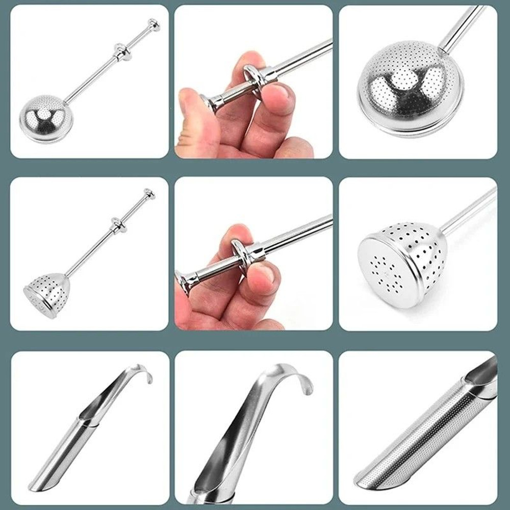 304 Stainless Steel Tea Infuser Spoon Fine Mesh LooseLeaf Tea Strainer Filter Reusable Teaware 1