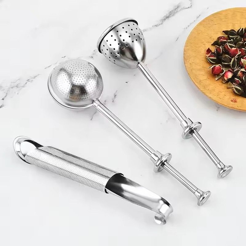 304 Stainless Steel Tea Infuser Spoon Fine Mesh LooseLeaf Tea Strainer Filter Reusable Teaware 5