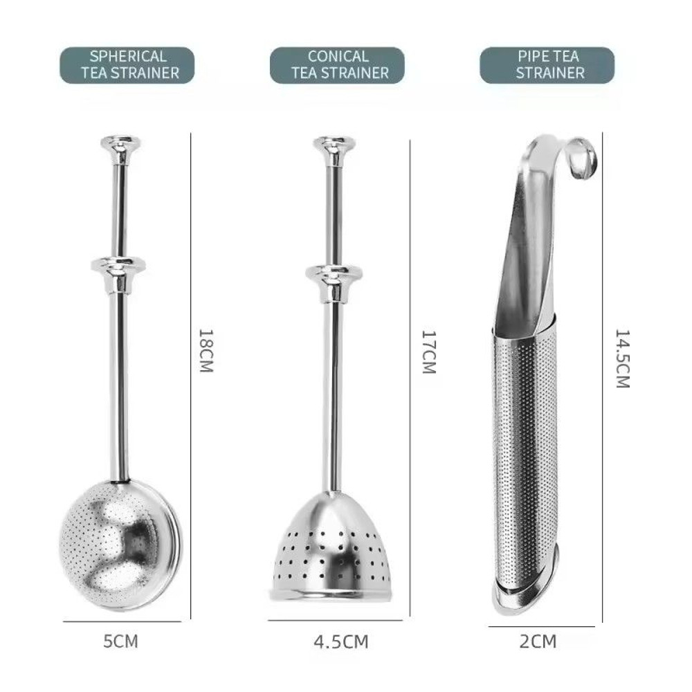 304 Stainless Steel Tea Infuser Spoon Fine Mesh LooseLeaf Tea Strainer Filter Reusable Teaware 7