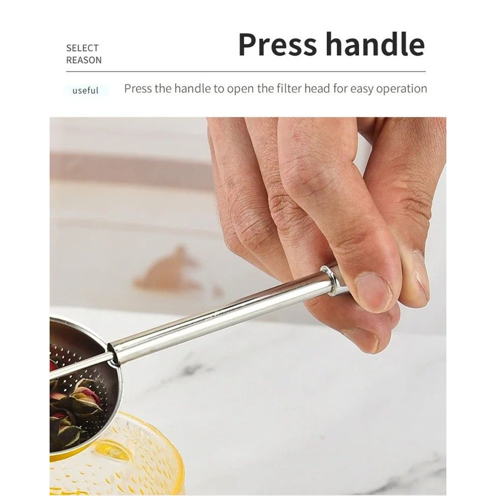 304 Stainless Steel Tea Infuser Spoon Fine Mesh LooseLeaf Tea Strainer Filter Reusable Teaware 8