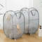 Horizontal Foldable Laundry Basket Mesh Cloth Breathable Laundry Hamper Large Capacity Storage Bask 1
