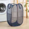 Horizontal Foldable Laundry Basket Mesh Cloth Breathable Laundry Hamper Large Capacity Storage Bask 8