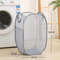Horizontal Foldable Laundry Basket Mesh Cloth Breathable Laundry Hamper Large Capacity Storage Bask 13