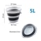 Portable Folding Bucket Silicone Foldable Basin For Camping Outdoor Washing And Car Cleaning 5L 10L 13