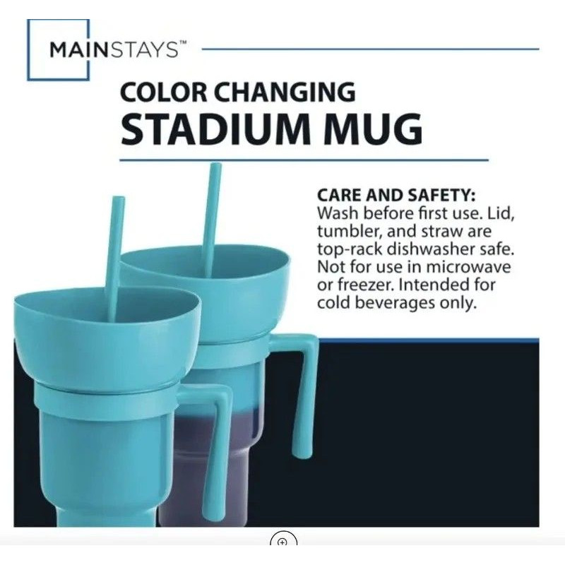 2 In 1 Snack And Drink Cup With Handle Portable Popcorn And Beverage Container For Kids And Adults 15