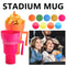 2 In 1 Snack And Drink Cup With Handle Portable Popcorn And Beverage Container For Kids And Adults 5