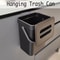 Small Hanging Trash Can With Lid Plastic Waste Bin For Kitchen Cabinet Under Sink Bathroom Use 3