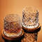 Rotating Whisky Glass With Bamboo Coaster Spinning Cocktail Glass For Whiskey Scotch Bourbon Wine 0