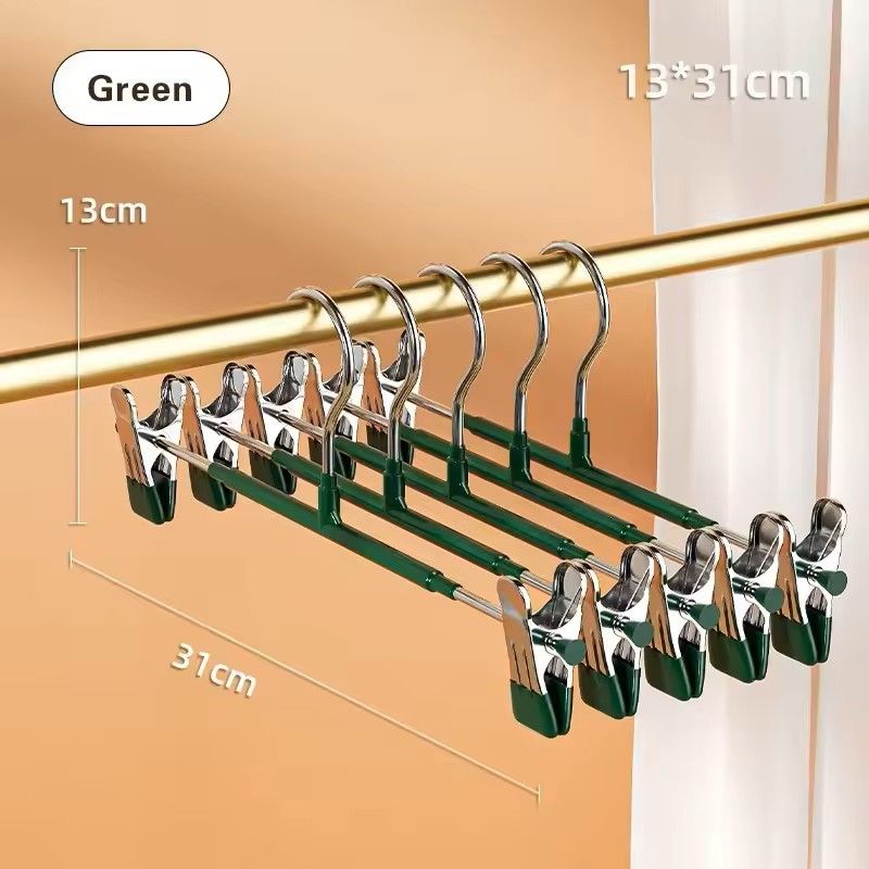 5 Pack Windproof Metal Clothes Hangers With Adjustable Clips Non Slip Pants Coat Drying Hangers For 9