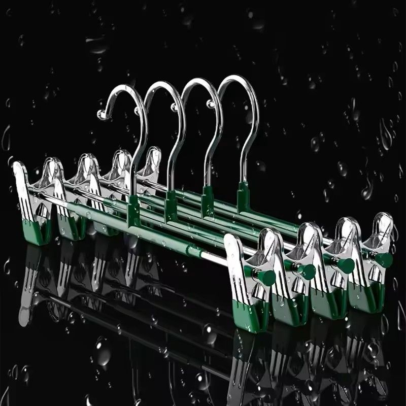 5 Pack Windproof Metal Clothes Hangers With Adjustable Clips Non Slip Pants Coat Drying Hangers For 4