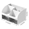 Desktop Storage Box Organizer With 6 Compartments And 2 Drawers Desk Stationery And Makeup Storage 2