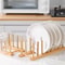 Bamboo Dish Drying Rack With Drainboard Wooden Plate Bowl Cup Organizer For Kitchen Counter 1