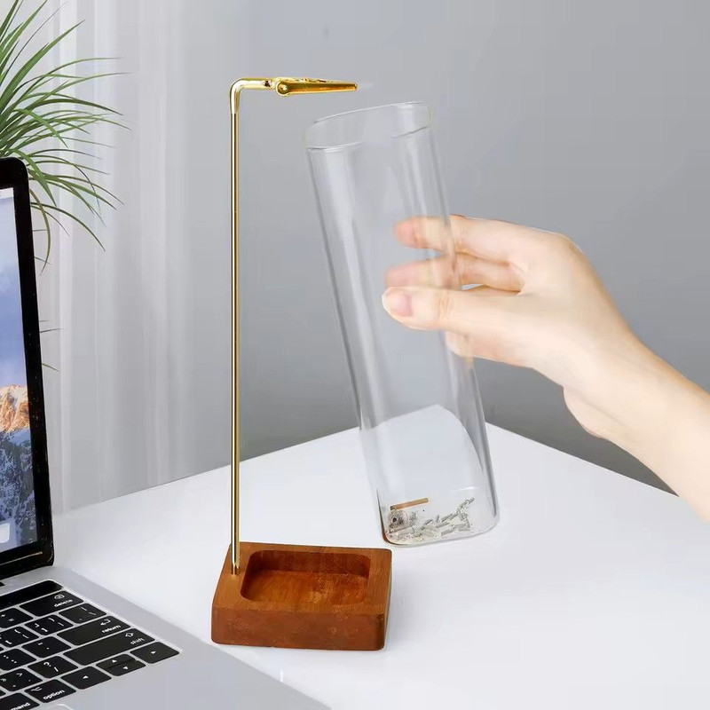 Wooden Incense Holder With Glass Ash Catcher 4