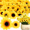 Yellow Artificial Sunflower Flower Heads For Crafts 8