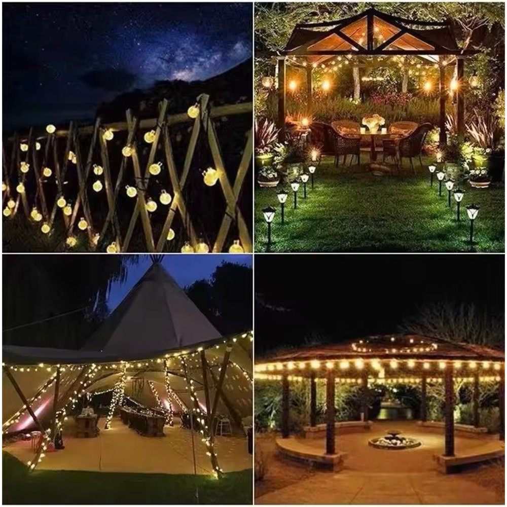 Solar Crystal Globe LED String Lights 3