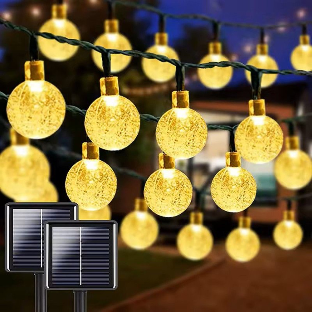Solar Crystal Globe LED String Lights 4