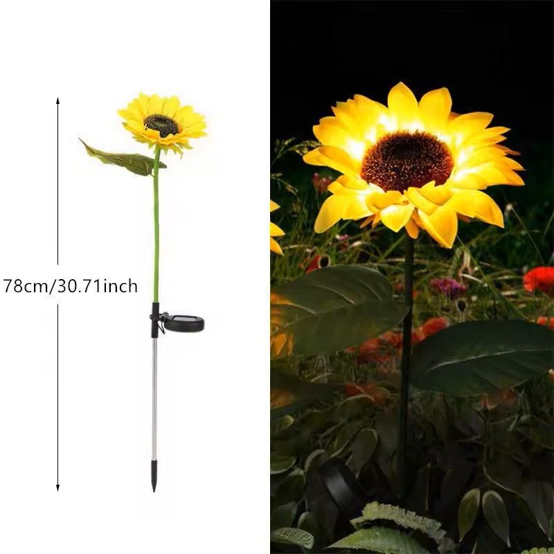 Solar Sunflower Garden Stake Lights 3