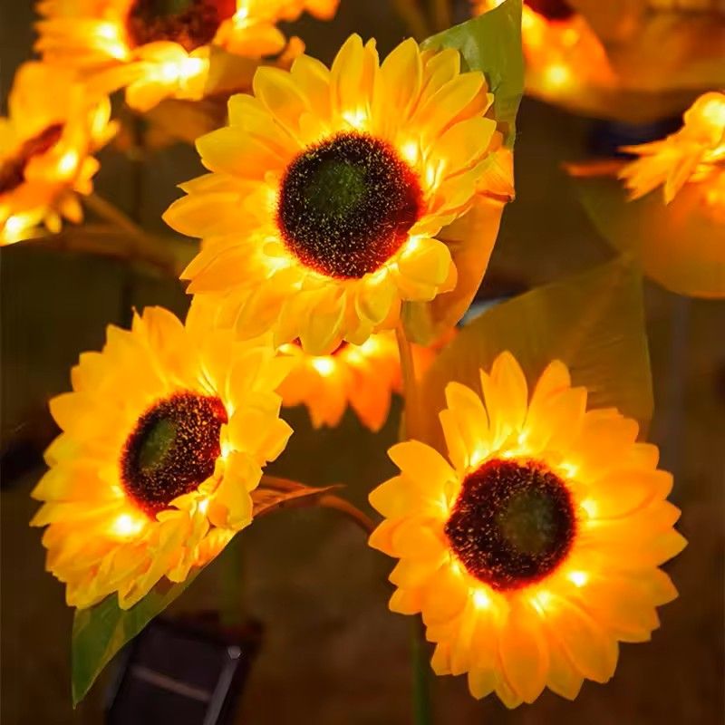 Solar Sunflower Garden Stake Lights 6