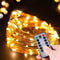 Battery Operated Silver Copper Wire String Lights With Remote 4