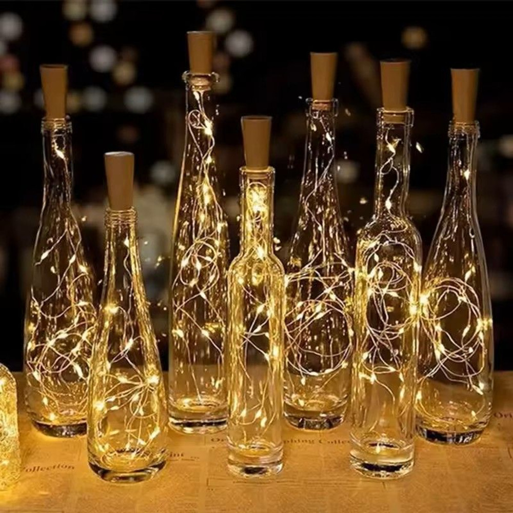 Acrylic LED Wine Bottle Cork String Lights 10 Pack 0