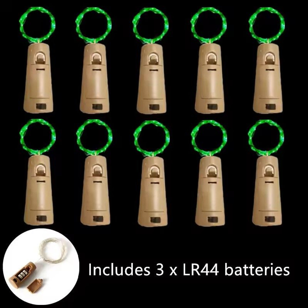 Acrylic LED Wine Bottle Cork String Lights 10 Pack 13