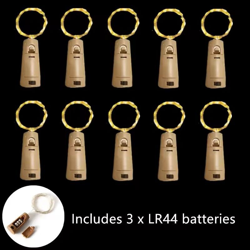Acrylic LED Wine Bottle Cork String Lights 10 Pack 6