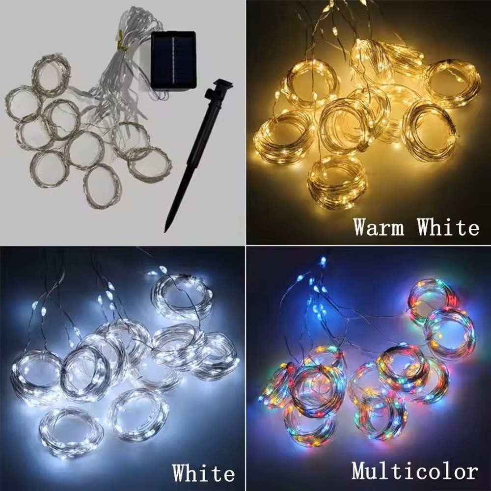 LED Solar Curtain Lights Outdoor 1