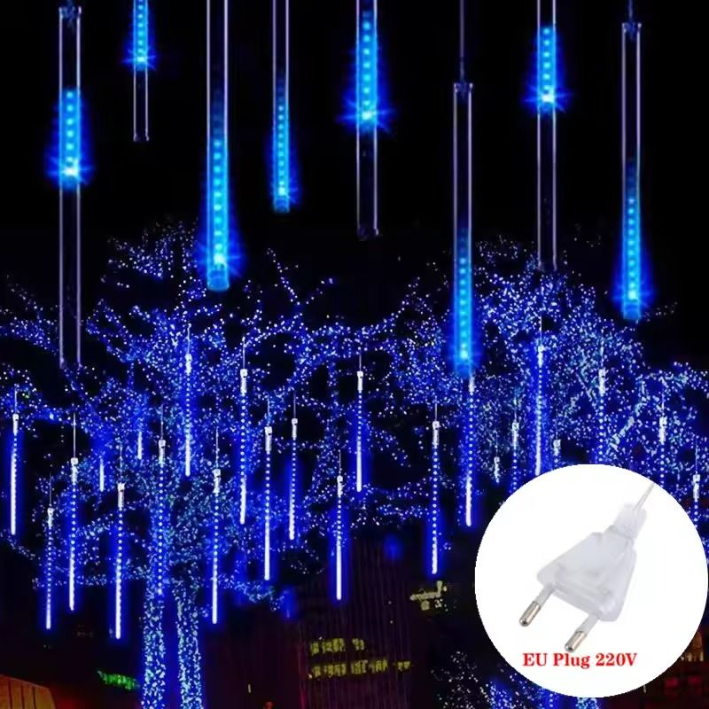 Meteor Rain LED Tube Lights 8Tube Cascading Christmas Light For Outdoor Decor 8