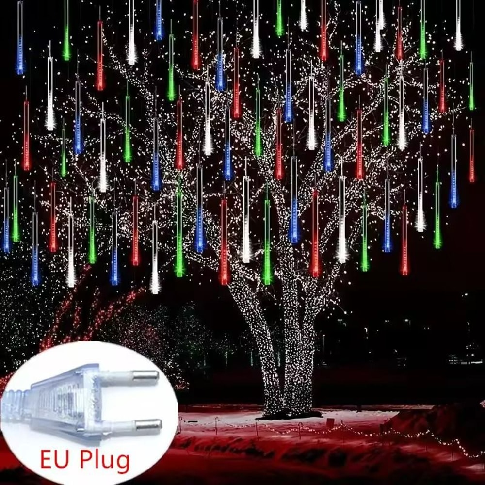 Meteor Rain LED Tube Lights 8Tube Cascading Christmas Light For Outdoor Decor 9