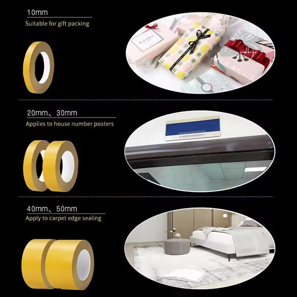 HighViscosity Transparent DoubleSided Fiber Tape Waterproof Adhesive Mesh Roll 3