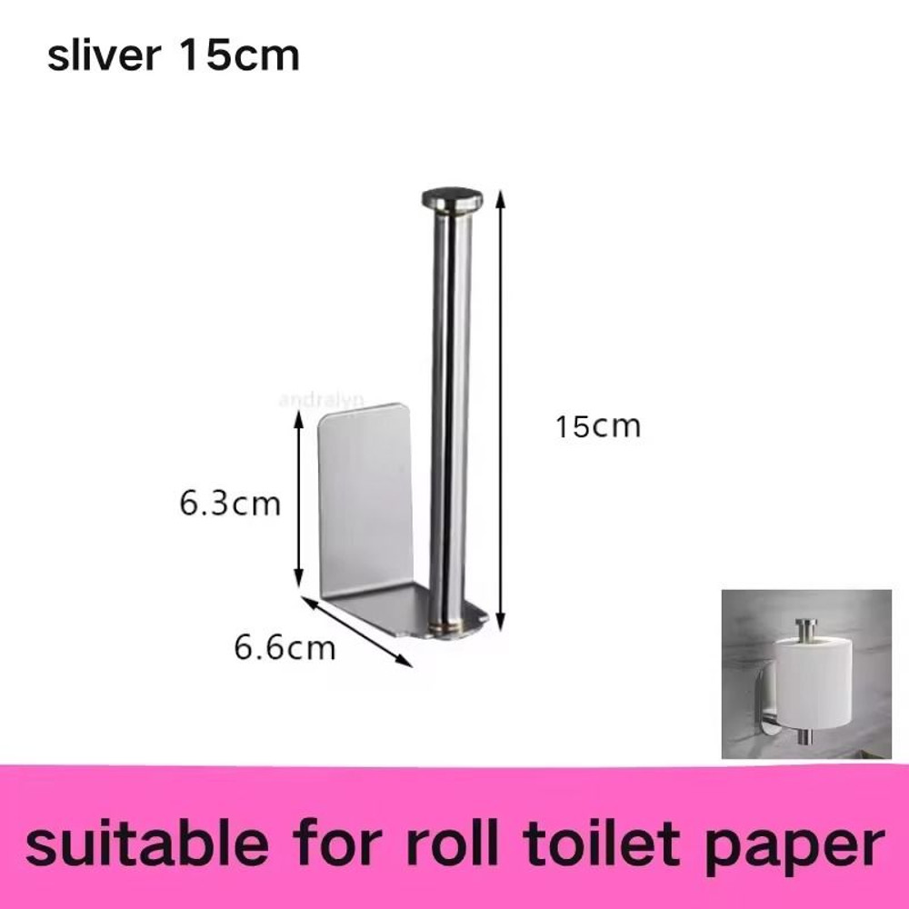 Stainless Steel SelfAdhesive Paper Towel Holder NoDrill Toilet Kitchen Roll Rack 13
