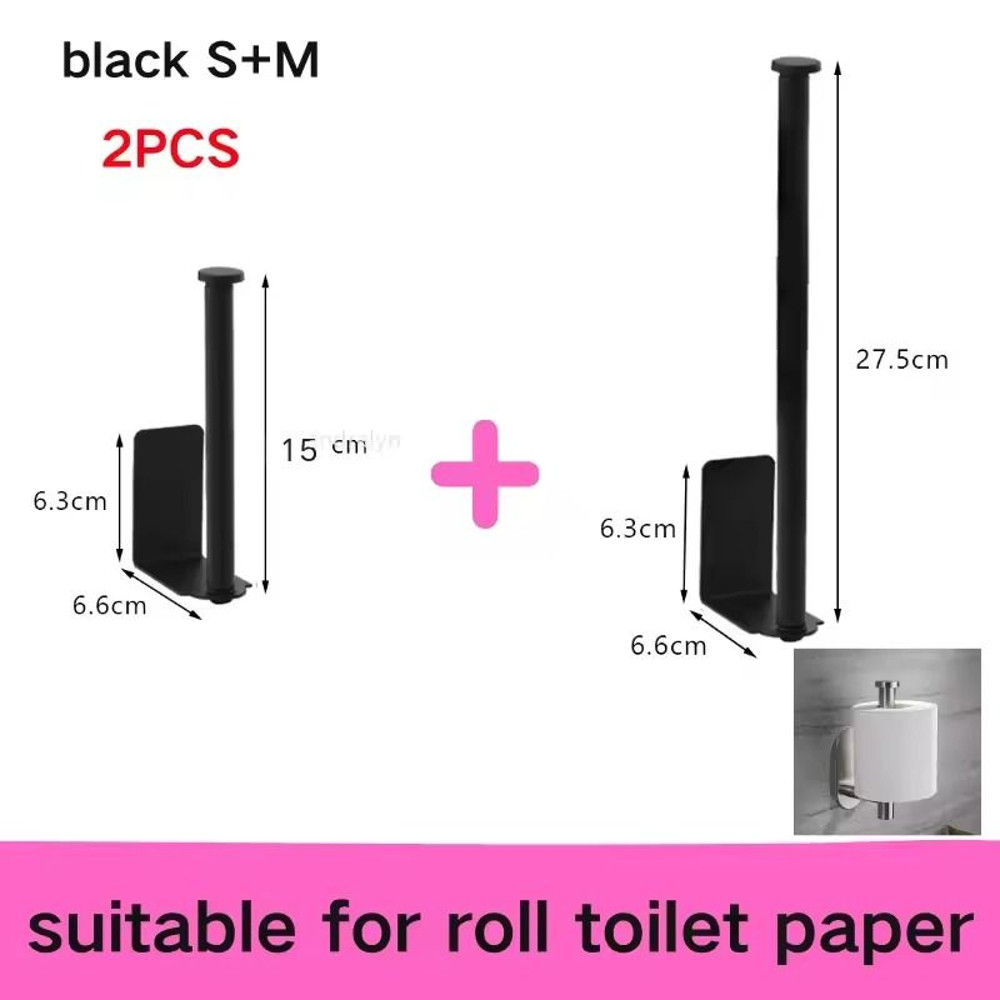 Stainless Steel SelfAdhesive Paper Towel Holder NoDrill Toilet Kitchen Roll Rack 10