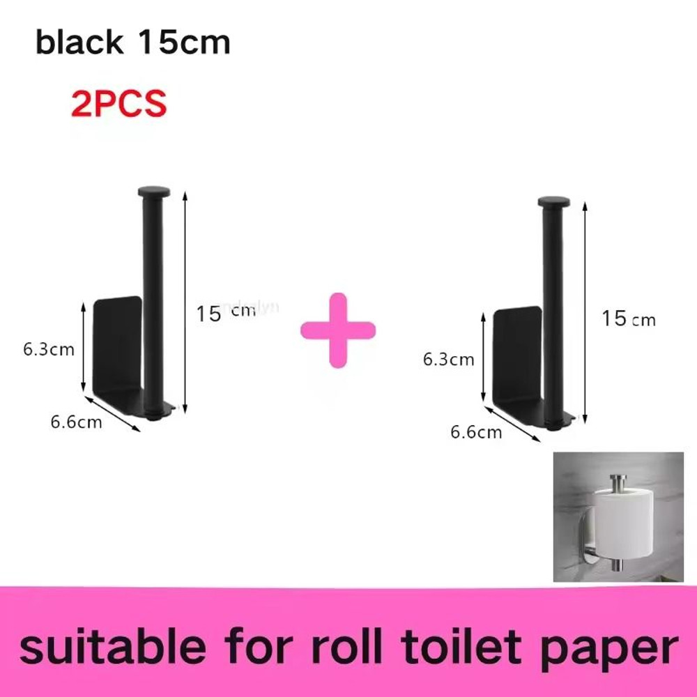 Stainless Steel SelfAdhesive Paper Towel Holder NoDrill Toilet Kitchen Roll Rack 9
