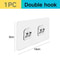Transparent Adhesive Wall Hooks Strong NoDrill Hangers For Kitchen Bathroom 10