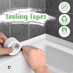 waterproof pvc bathroom & kitchen sealing tape – self-adhesive caulk strip for sinks & showers