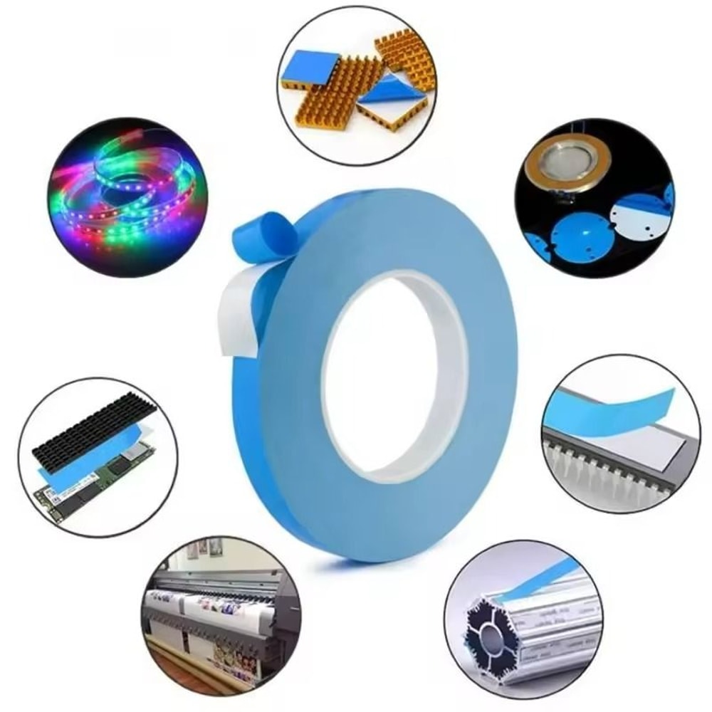 HighTemperature HeatConductive DoubleSided Tape Blue Silicone Thermal Adhesive 2