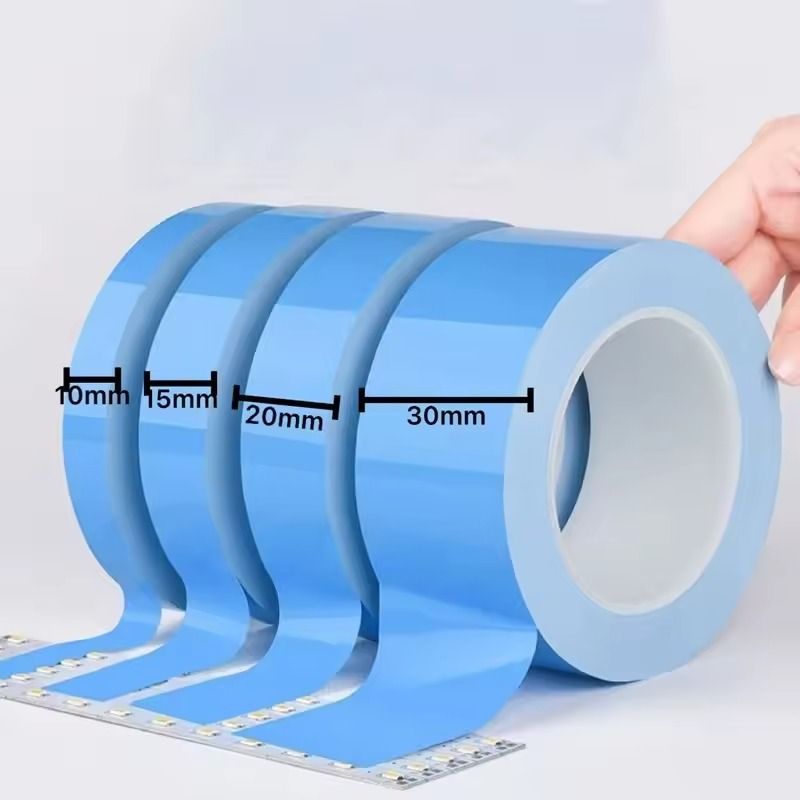 HighTemperature HeatConductive DoubleSided Tape Blue Silicone Thermal Adhesive 4