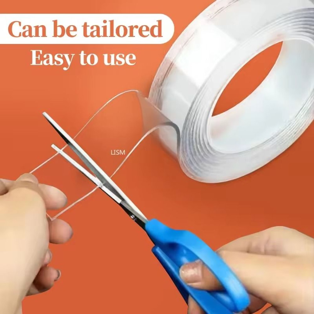 Reusable Transparent Nano Tape DoubleSided Waterproof Acrylic Adhesive 1235M 5