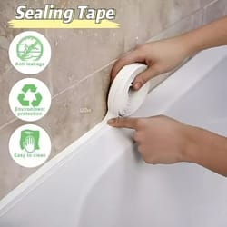 pvc self-adhesive waterproof sealing tape – mold-proof caulk strip for bathroom & kitchen