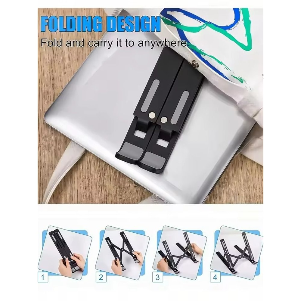 Ergonomic Portable Laptop Tablet Stand 10Speed Adjustable Foldable Holder 1