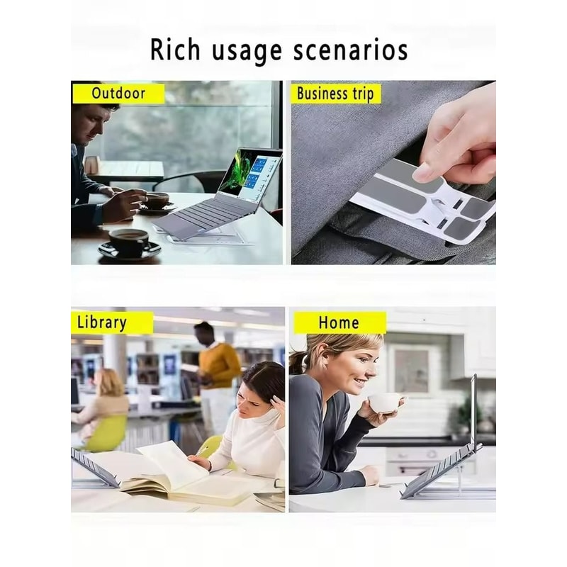 Ergonomic Portable Laptop Tablet Stand 10Speed Adjustable Foldable Holder 2
