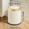 Modern DoubleLayer PressTop Trash Bin White Black Waste Basket For Bathroom Office Bedroom 4